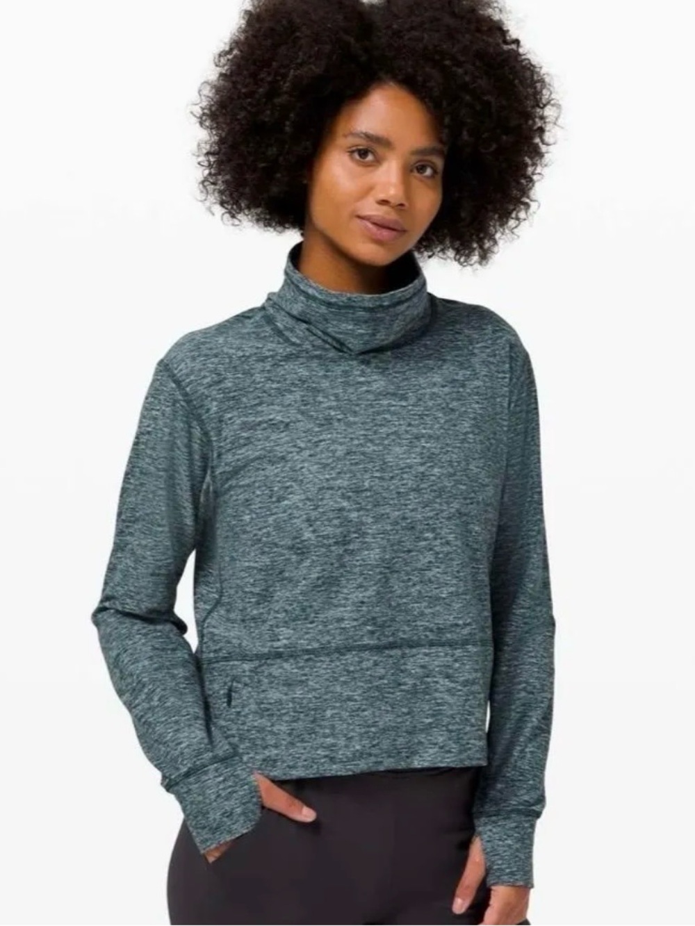 Lululemon Ready to Rulu Fleece Pullover Heathered Submarine